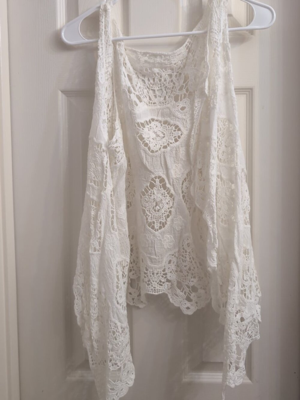 White designed vest